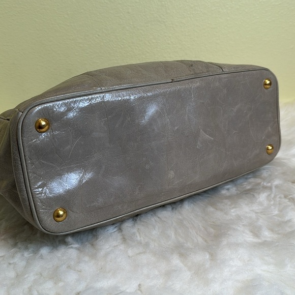 💯 Authentic Prada Gray Leather Tote Bag🍀 - Picture 9 of 13